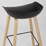 Барный стул на ножках из натурального дерева Boras Black варинант исполнения - 6 | Loft Concept в Твери