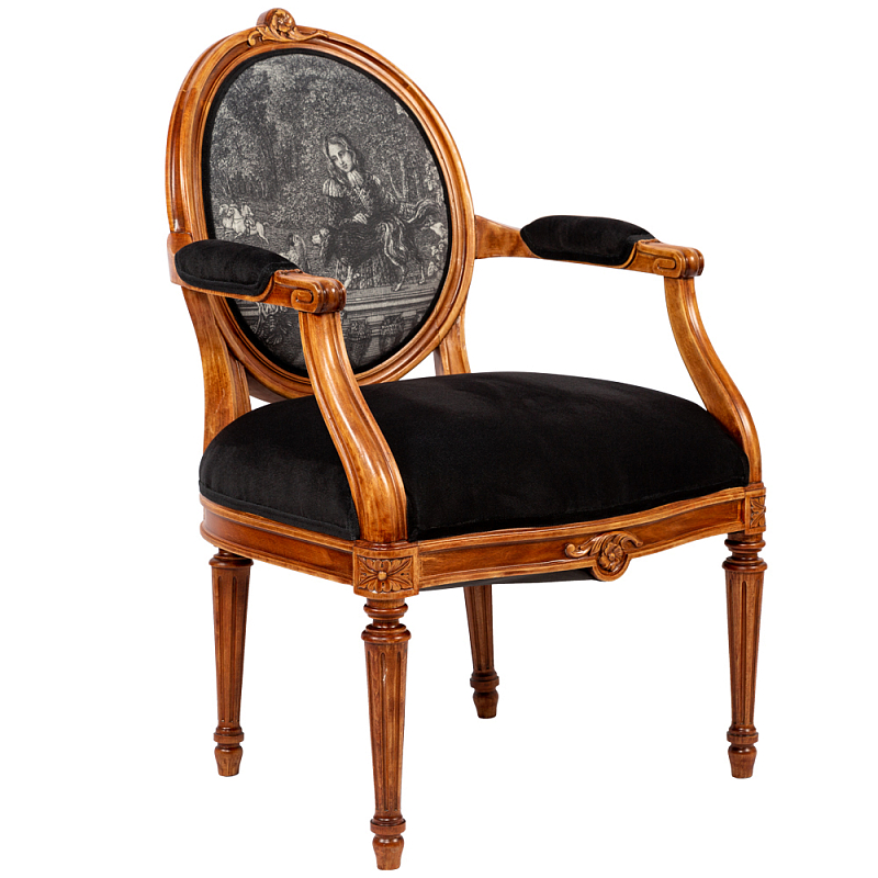 Кресло Marimon Armchair Right Черно-белый Коричневый Кресло Marimon Armchair Right Черно-белый Коричневый в Твери | Loft Concept