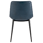 Стул с обивкой из экокожи темно-синего цвета RHOMBUSES UPHOLSTERY варинант исполнения - 3 | Loft Concept в Твери