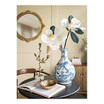 Ваза с мотивами цветущего сада с попугаями Blue Vase Inspired by Nature варинант исполнения - 5 | Loft Concept в Твери