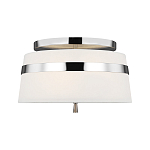 Потолочный светильник с белым тканевым абажуром Generation Lighting варинант исполнения - 1 | Loft Concept в Твери