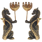 Подсвечник в виде дракона Dragon candlestick Gold Red L or R варинант исполнения - 1 | Loft Concept в Твери