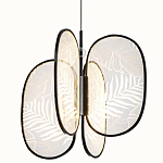 Люстра с гравировкой на акриловых плафонах Gravyura Black D 50 см варинант исполнения - 1 | Loft Concept в Твери