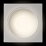 Встраиваемый спот светодиодный квадаратный белого цвета с круглым углублением Ombra Lux  варинант исполнения - 3 | Loft Concept в Твери