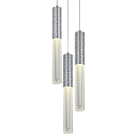 Подвесной светильник Dew Drops Tube Chrome Trio Hanging Lamp варинант исполнения - 1 | Loft Concept в Твери