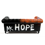 Диван Честерфильд граффити graffiti Orange Sofa натуральная кожа варинант исполнения - 5 | Loft Concept в Твери