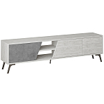 ТВ-тумба с 3-мя дверцами и полками Grey Albe TV Stand варинант исполнения - 1 | Loft Concept в Твери