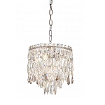 Люстра круглая с хрустальными подвесками на серебряном каркасе Roul Crystal Light варинант исполнения - 10 | Loft Concept в Твери