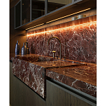 Кухонный гарнитур из красного мрамора и дерева VVD Dada Engenereed Kitchen варинант исполнения - 6 | Loft Concept в Твери