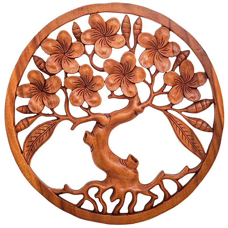 Панно из дерева Sakura Panel With Trees Коричневый в Твери | Loft Concept 
