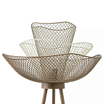 Торшер с трехъярусным плафоном из металлической сетки Light Floor Lamp Made of Metal Mesh варинант исполнения - 2 | Loft Concept в Твери
