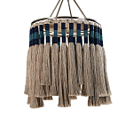 Люстра круглая плетеная с кисточками цвета серый дуб Boho Tassel Chandelier варинант исполнения - 1 | Loft Concept в Твери
