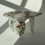 Журнальный стол из эпоксидной смолы с цветами White Flowers Epoxy Resin Coffee Table варинант исполнения - 2 | Loft Concept в Твери