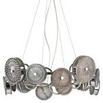 Люстра с плафонами из дымчатого стекла Glass Peonies варинант исполнения - 1 | Loft Concept в Твери