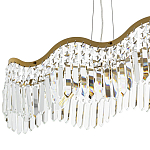 Линейная люстра с подвесками из хрусталя Ludivine Linear Chandelier варинант исполнения - 2 | Loft Concept в Твери