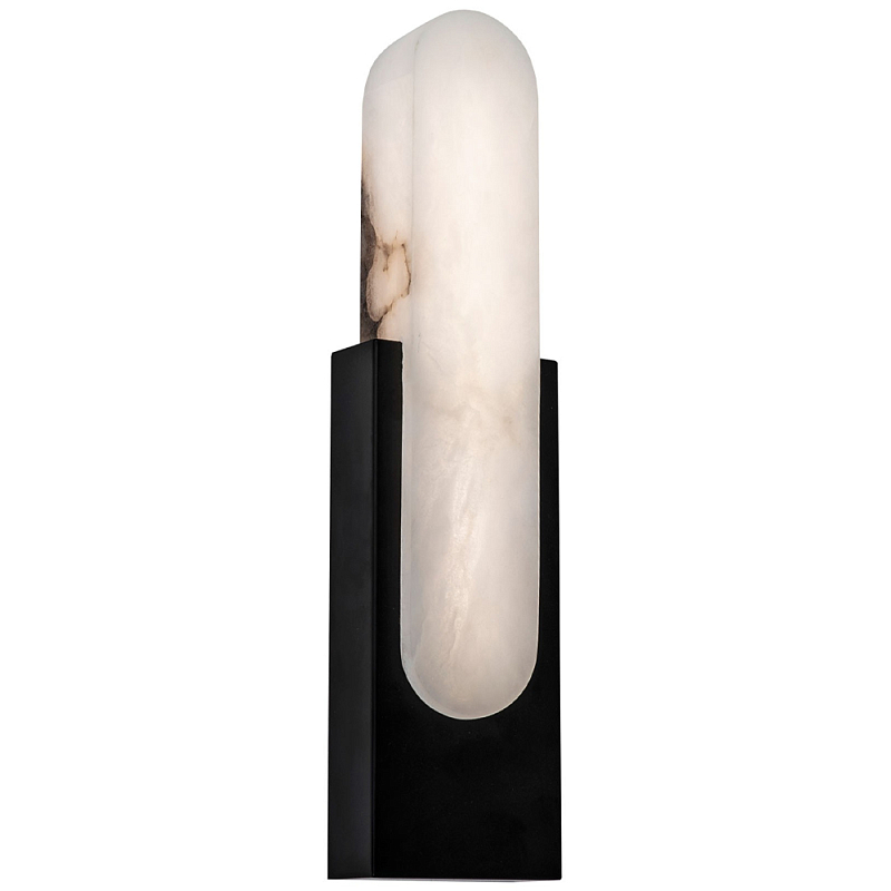 Бра MIRCA светильник с имитацией камня Stone Black Wall Lamp Белый Мрамор Bianco Черный Бра MIRCA светильник с имитацией камня Stone Black Wall Lamp Белый Мрамор Bianco Черный в Твери | Loft Concept