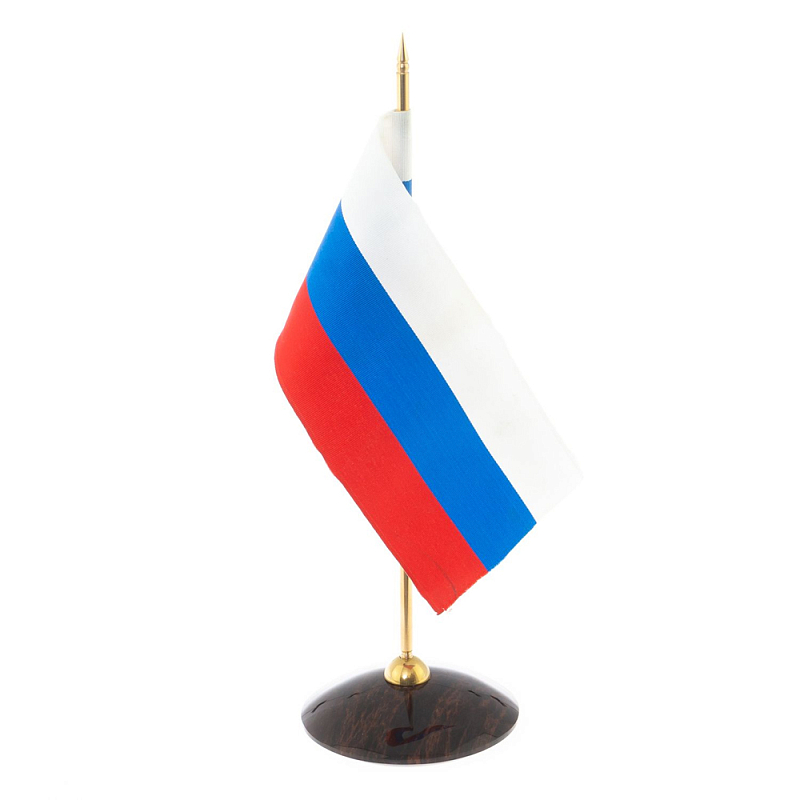 Флагшток настольный с флагом России из камня обсидиан Stone Flagpole Коричневый Красный Белый Синий Флагшток настольный с флагом России из камня обсидиан Stone Flagpole Коричневый Красный Белый Синий в Твери | Loft Concept