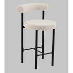 Стул полубарный Floreo букле молочный варинант исполнения - 1 | Loft Concept в Твери