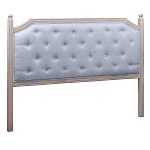 Изголовье кровати серое с мягкой обивкой из рогожки Emma Headboard варинант исполнения - 1 | Loft Concept в Твери