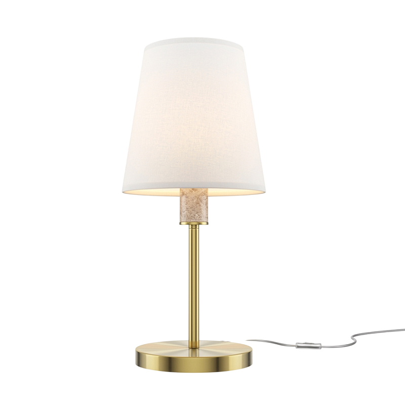 Настольный светильник Lira Е27 Латунь Белый Серый в Твери | Loft Concept 