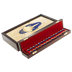 Нарды настольные из натурального камня лазурит и долерит Backgammon from Stone варинант исполнения - 5 | Loft Concept в Твери