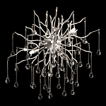 Бра с лучеобразным основанием и подвесками из прозрачного стекла в виде длинных капель Droplet Chandelier варинант исполнения - 8 | Loft Concept в Твери