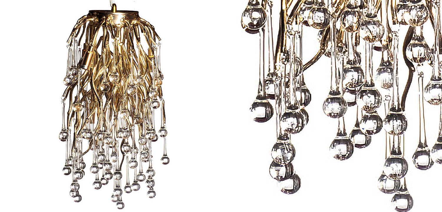Подвесной светильник Droplet Gold Hanging Lamp Подвесной светильник Droplet Gold Hanging Lamp - Loft-Concept в Твери