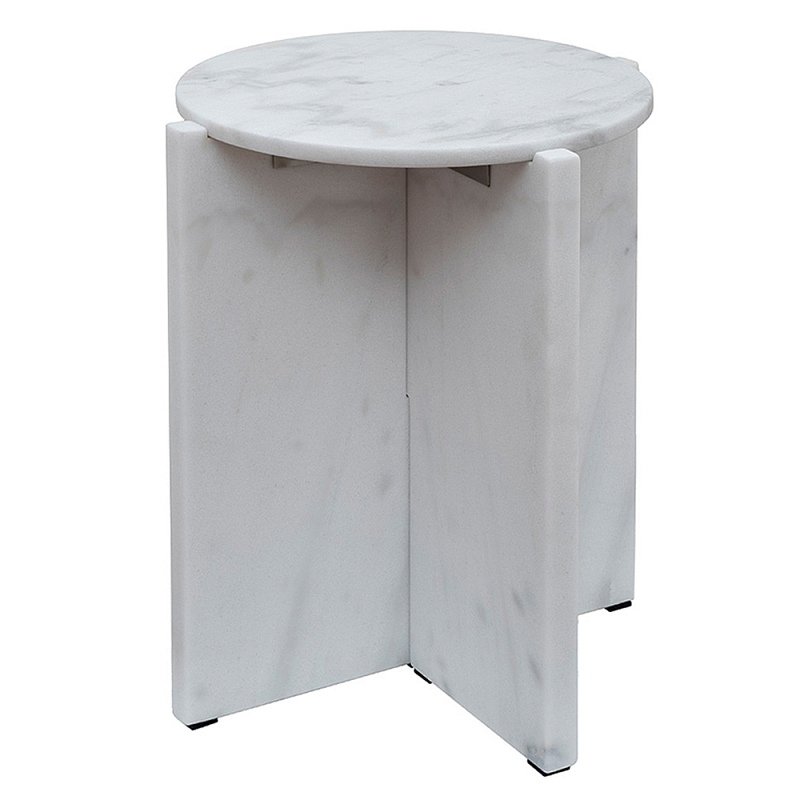 Столик журнальный круглый из белого мрамора Compact White Marble Table Белый Мрамор Bianco Столик журнальный круглый из белого мрамора Compact White Marble Table Белый Мрамор Bianco в Твери | Loft Concept