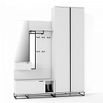 Двухдверный шкаф белого цвета Strict Lines варинант исполнения - 5 | Loft Concept в Твери