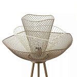 Торшер с трехъярусным плафоном из металлической сетки Light Floor Lamp Made of Metal Mesh варинант исполнения - 1 | Loft Concept в Твери