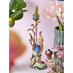 Подсвечник в образе попугая из фарфора с бронзовыми элементами Eden Garden варинант исполнения - 3 | Loft Concept в Твери