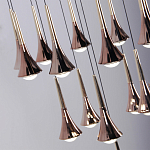 Люстра светодиодная с акриловыми конусообразными плафономи розовое золото Astra 60   варинант исполнения - 4 | Loft Concept в Твери