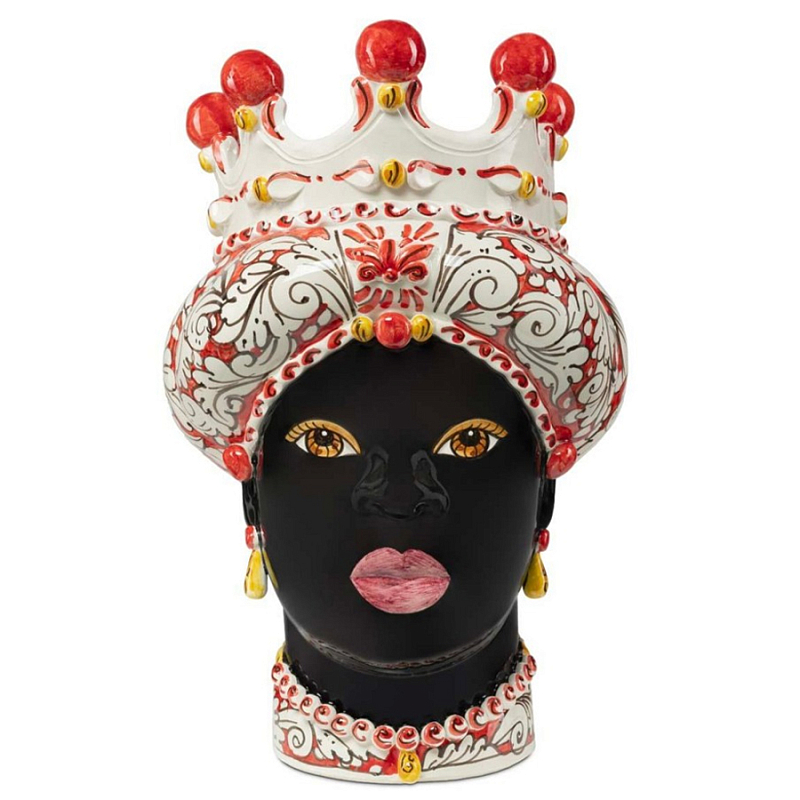 Ваза Vase Moro Lady Ornate Red Черный Красный Белый Ваза Vase Moro Lady Ornate Red Черный Красный Белый в Твери | Loft Concept