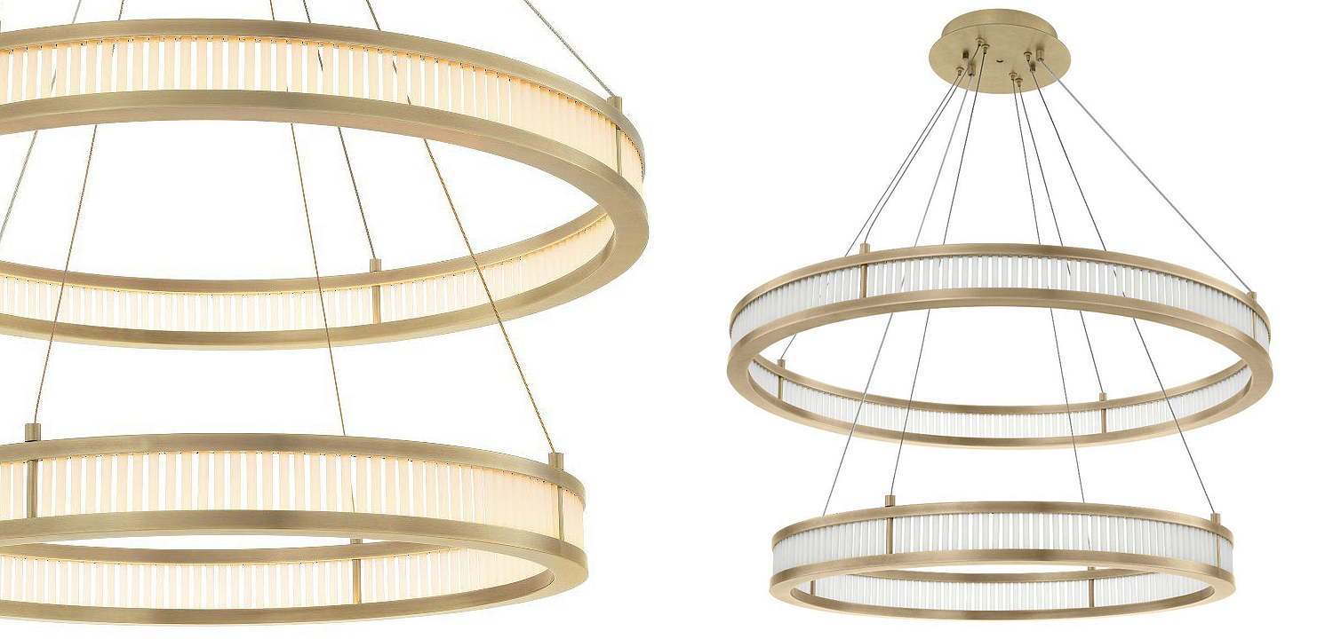 Люстра Eichholtz Chandelier Damien Double Brass Люстра Eichholtz Chandelier Damien Double Brass - Loft-Concept в Твери