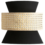 Бра с плетеным декором из ротанга Bonnie Wicker Black Wall Lamp варинант исполнения - 1 | Loft Concept в Твери