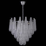 Люстра с подвесками из рифленного стекла в форме капель Textured Glass Chandelier варинант исполнения - 15 | Loft Concept в Твери