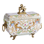 Шкатулка с фигуркой льва на крышке Eden Garden варинант исполнения - 1 | Loft Concept в Твери