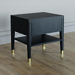 Прикроватная тумбочка с ящиком Elsa Dreams Black варинант исполнения - 4 | Loft Concept в Твери