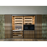 Кухонный гарнитур из дерева и камня с раздвижными дверцами OPERATING COLUMN 2.0 Dada Engenereed Kitchen варинант исполнения - 3 | Loft Concept в Твери