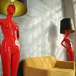 Лампа MANNEQUIN LAMP с абажуром созерцание силуэта варинант исполнения - 7 | Loft Concept в Твери