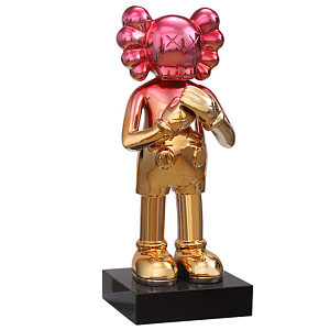 Статуэтка KAWS Gradient Gold Red on stand