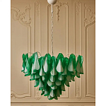 Люстра из стеклянных зеленых лепестков Petalled Illuminator варинант исполнения - 4 | Loft Concept в Твери