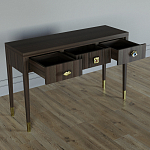 Дизайнерский Письменный стол Elsa Dreams Walnut с тремя ящиками варинант исполнения - 4 | Loft Concept в Твери