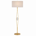 Торшер золотой c декоративной мраморной вставкой на каркасе Kernel варинант исполнения - 1 | Loft Concept в Твери