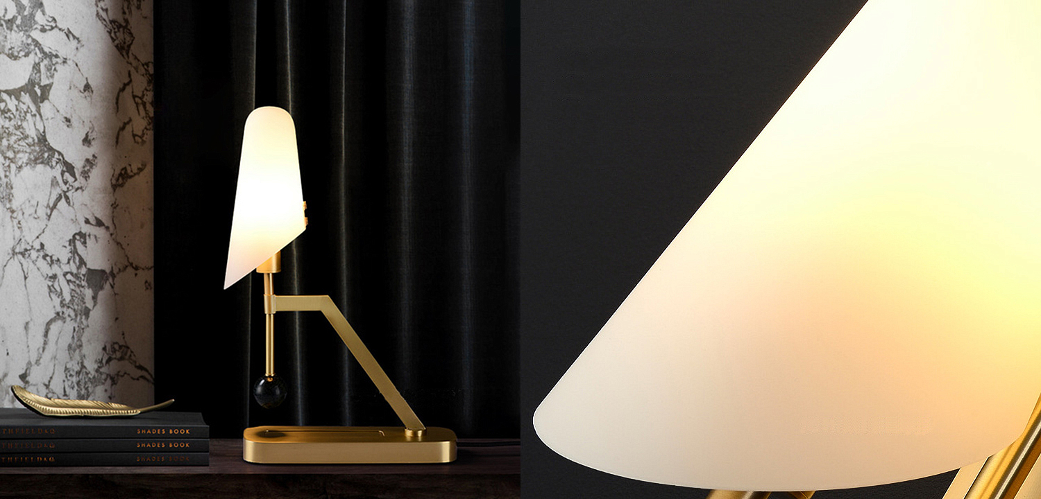 Настольная лампа Gold table lamp with stone Настольная лампа Gold table lamp with stone - Loft-Concept в Твери