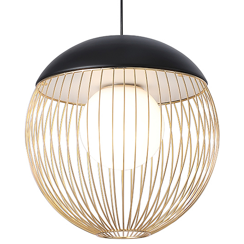 Подвесной светильник Cage Sphere Pendant Золотой Черный матовый Белый матовый в Твери | Loft Concept 