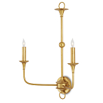 Бра настенное золотого цвета в форме подсвечника Graceful Smoothness варинант исполнения - 2 | Loft Concept в Твери