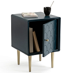 Тумба с одной дверцей Scale Ornament Blue Nightstand варинант исполнения - 3 | Loft Concept в Твери