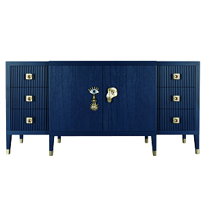 Большой Комод-буфет Elsa Dreams Blue с ящиками