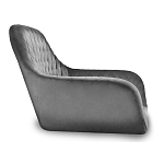 Стул с мягкой серой обивкой из велюра и подъемно-поворотным механизмом на черных колесиках Harper Gray варинант исполнения - 2 | Loft Concept в Твери